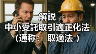 【解説】中小受託取引適正化法（通称：取適法）
